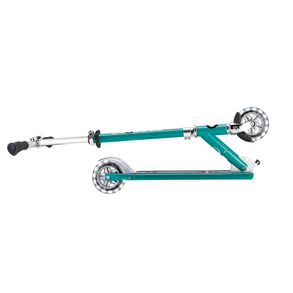 Двоколісний самокат Globber Flow Element Lights бірюзовий (721-307)