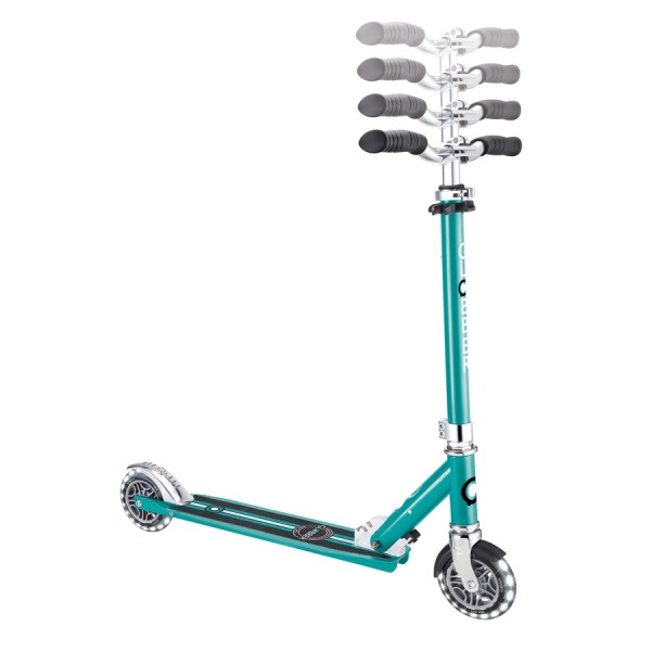 Двоколісний самокат Globber Flow Element Lights бірюзовий (721-307)