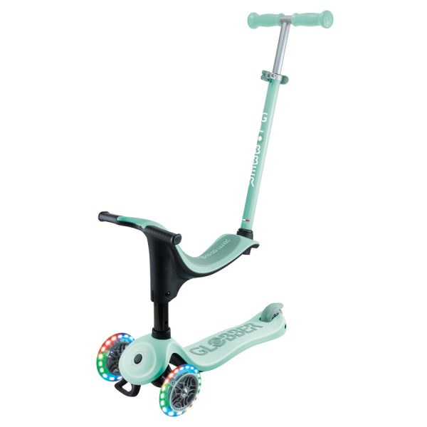 Дитячий самокат 3в1 Globber Go Up Sporty Lights м'ятний (452-706-4-S)