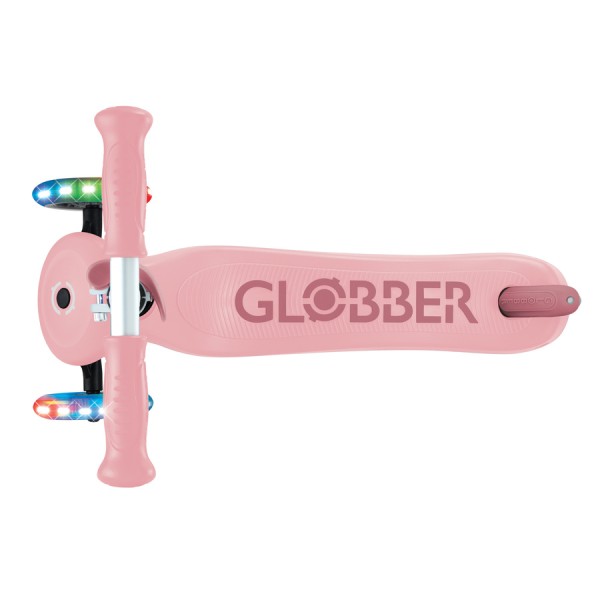 Дитячий самокат 3в1 Globber Go Up Sporty Lights пастельно-рожевий