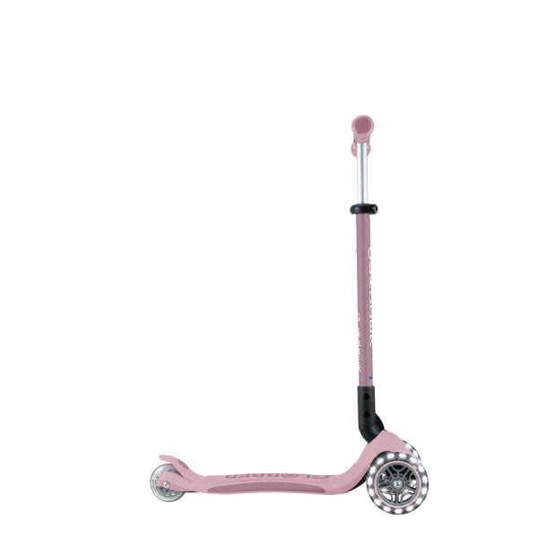 Дитячий самокат 3в1 з сидінням Globber Go Up Deluxe Lights Ecologic 360, пастельно-рожевий (697-510)