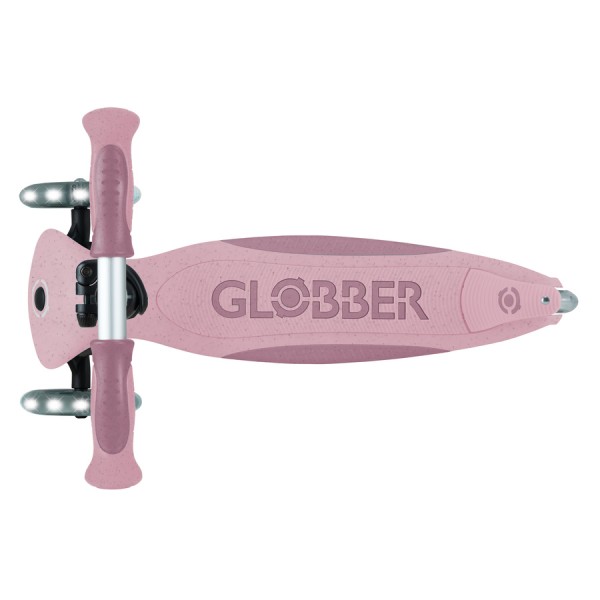 Дитячий самокат 3в1 з сидінням Globber Go Up Deluxe Lights Ecologic 360, пастельно-рожевий (697-510)