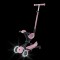 Дитячий самокат 3в1 з сидінням Globber Go Up Deluxe Lights Ecologic 360, пастельно-рожевий (697-510)