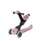 Дитячий самокат 3в1 з сидінням Globber Go Up Deluxe Lights Ecologic 360, пастельно-рожевий (697-510)
