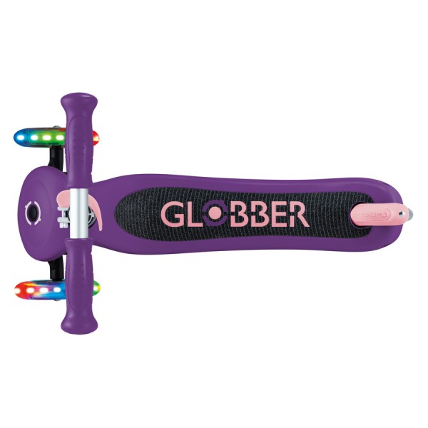 Триколісний самокат 3-7 років Globber Primo Lights фіолетовий