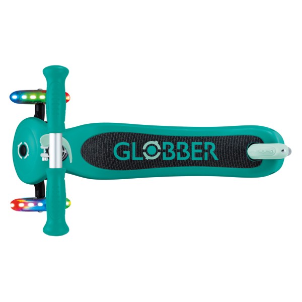 Триколісний самокат 3-7 років Globber Primo Lights бірюзовий (423-607-4)