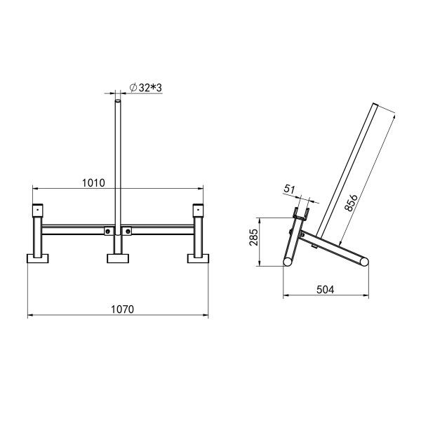 Стійка-підставка для штанги DeadLift HMS STR44