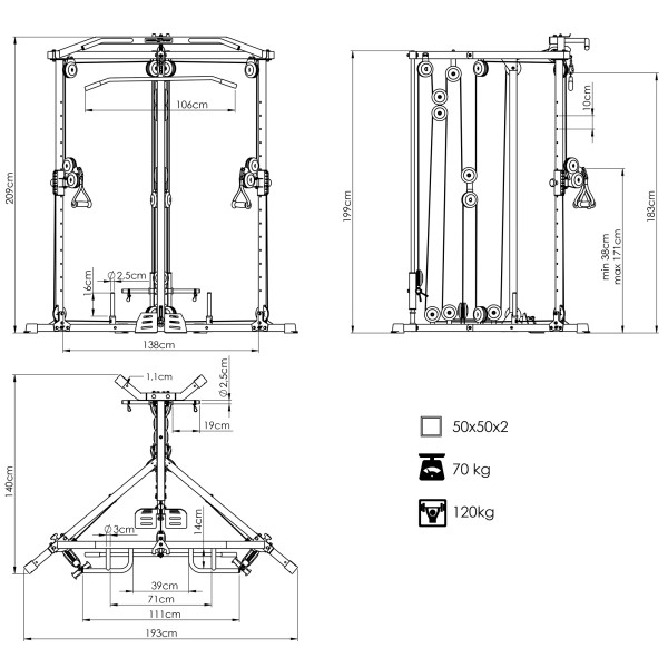 Кросовер на вільних вагах Marbo Sport MS-W106 2.0