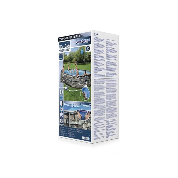 Басейн Bestway Power Steel Swim 610x366x122см