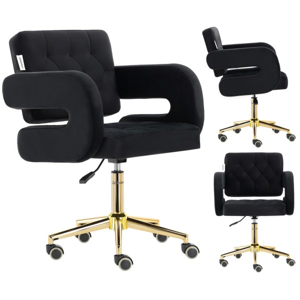 Стілець для перукаря Calissimo Amalfi, чорний