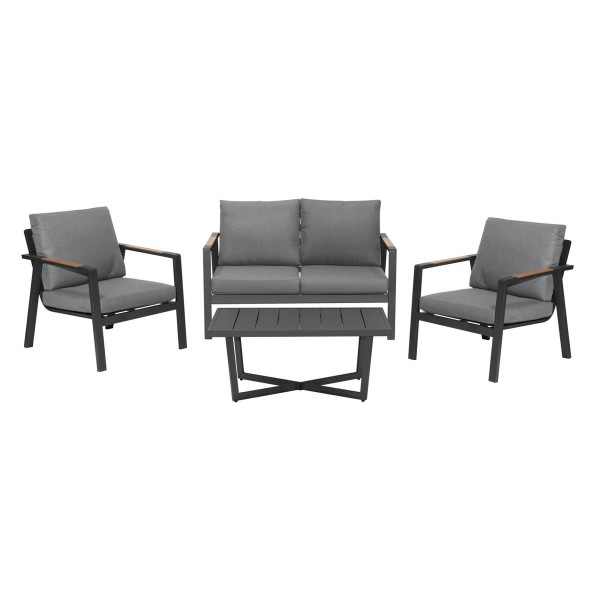 Набір садових меблів Industrial Frame 4в1 сірий