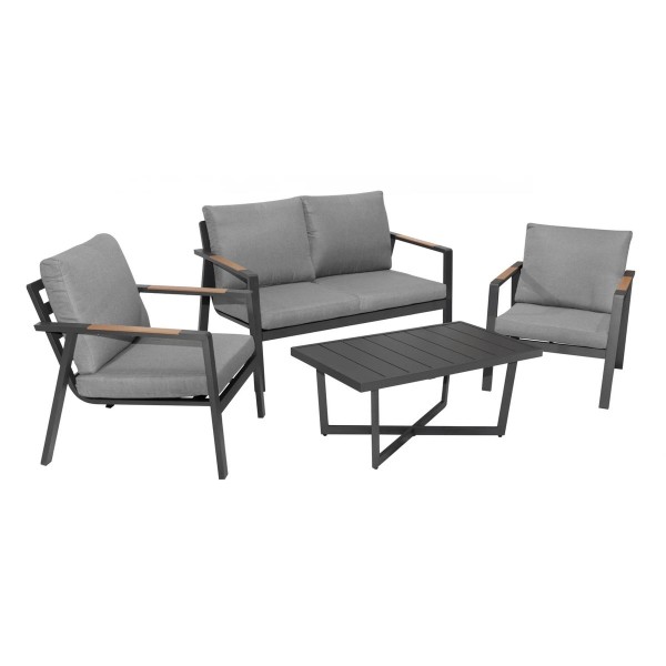 Набір садових меблів Industrial Frame 4в1 сірий