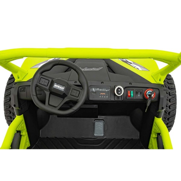 Баггі акумуляторний Ramiz Farmer Truck UTV Racing салатовий