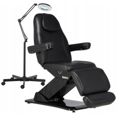 Комплект: крісло для педикюру електричне, лампа-лупа Calissimo, чорний