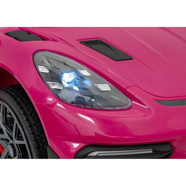 Автомобіль на акумуляторі лакований Ramiz Porsche Spyder RS 718 рожевий