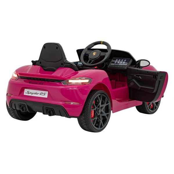 Автомобіль на акумуляторі лакований Ramiz Porsche Spyder RS 718 рожевий