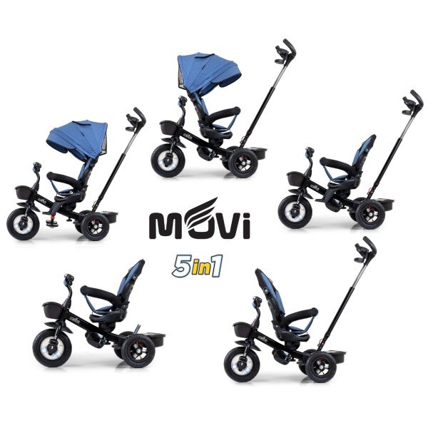 Триколісний велосипед Milly Mally Movi, Denim