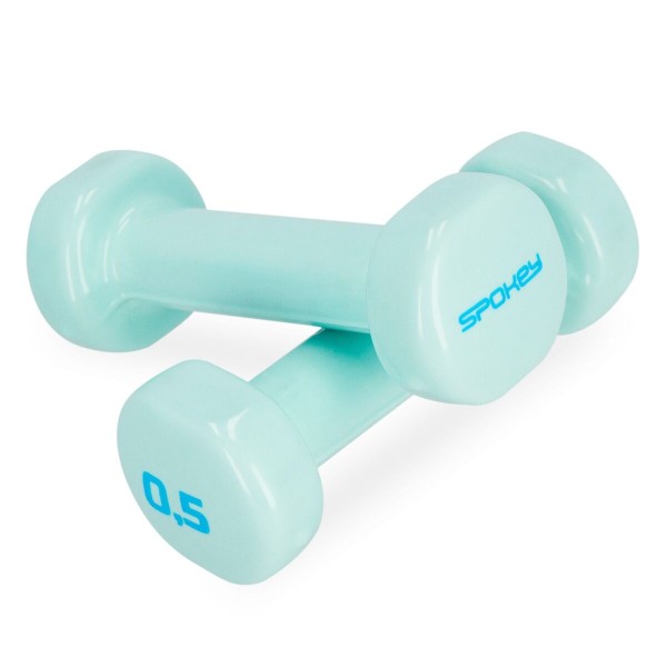 Вінілові гантелі Spokey SHAPE 2x0,5 кг, м'ятний