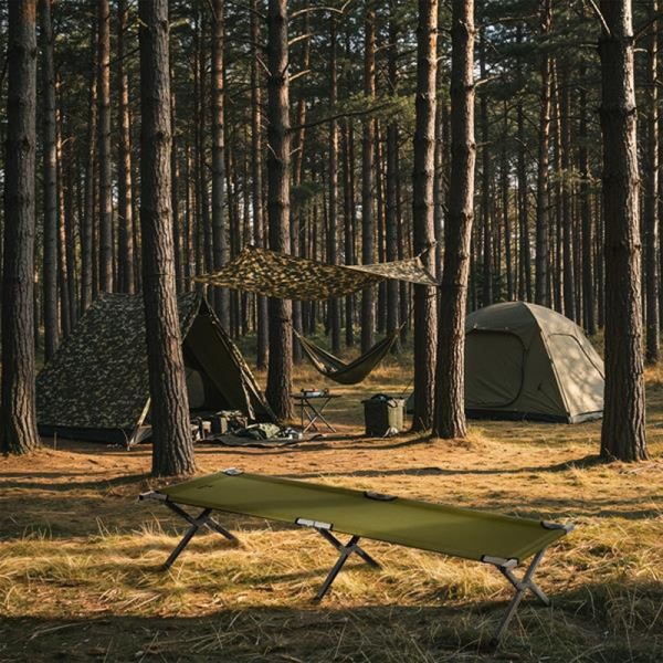 Розкладне ліжко туристичне Nils NC2756 200см зелене