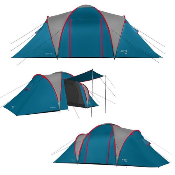 Намет для кемпінгу  Nils Camp HighLand NC6031 синьо-сірий