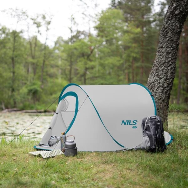 Намет для кемпінгу саморозкладний Nils Camp NC3743 сірий