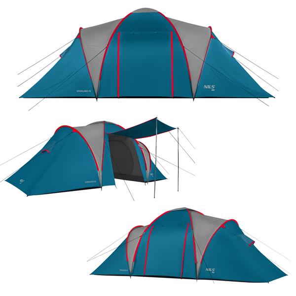 Намет для кемпінгу  Nils Camp HighLand NC6431 синьо-сірий