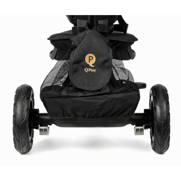 Триколісний велосипед Qplay Rito Deluxe Rubber чорний