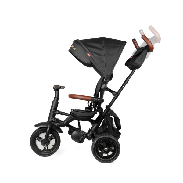Триколісний велосипед Qplay Rito Deluxe Rubber чорний