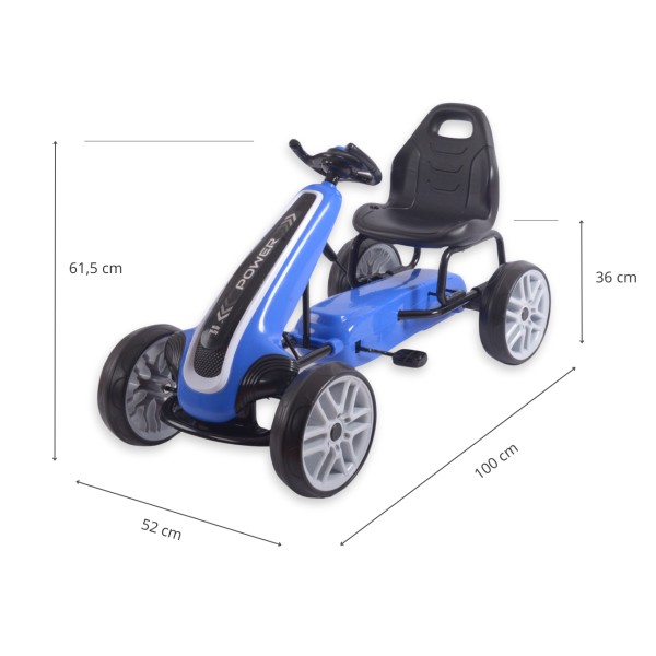 Веломобіль GoKart Milly Mally Power Синій