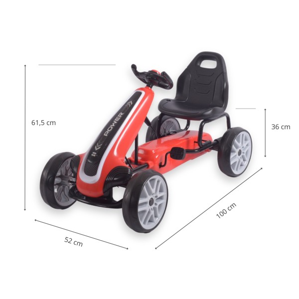 Веломобіль GoKart Milly Mally Power Червоний