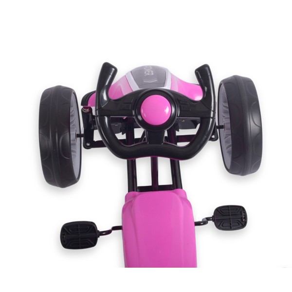 Веломобіль GoKart Milly Mally Power Рожевий