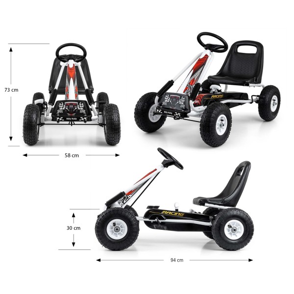 Дитячий веломобіль GoKart Milly Mally Thor, білий