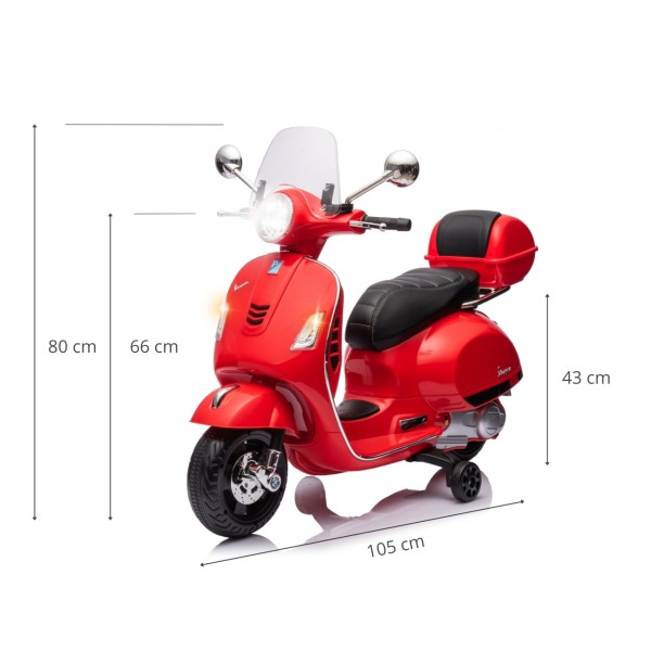 Мотоцикл акумулятоний Milly Mally Vespa GTS Super червоний