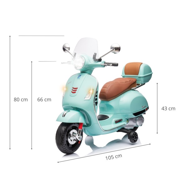 Мотоцикл акумулятоний Milly Mally Vespa GTS Super м’ятний