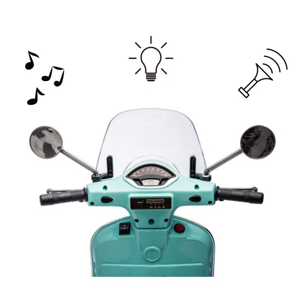 Мотоцикл акумулятоний Milly Mally Vespa GTS Super м’ятний