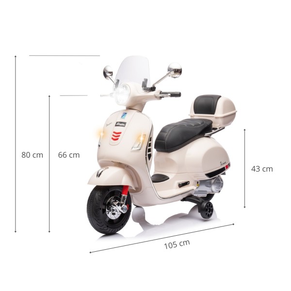 Мотоцикл акумулятоний Milly Mally Vespa GTS Super білий