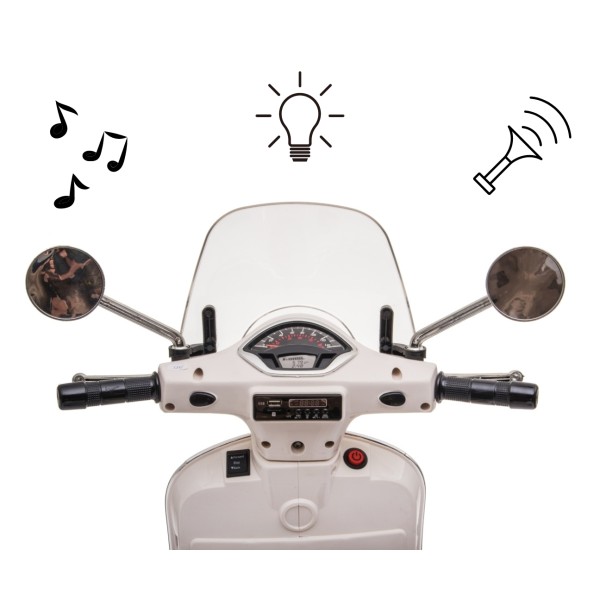 Мотоцикл акумулятоний Milly Mally Vespa GTS Super білий