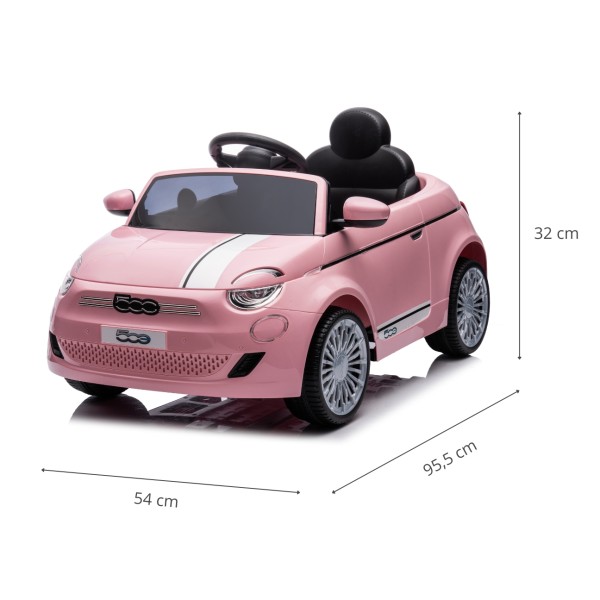 Автомобіль акумуляторний Milly Mally Fiat 500e рожевий