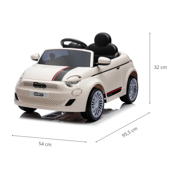 Автомобіль акумуляторний Milly Mally Fiat 500e білий