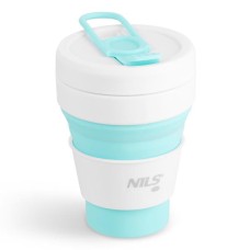 Пляшка стакан для води складна Nils NC4103 блакитна