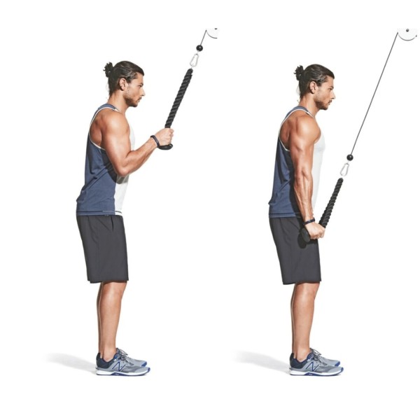 Канат для тяги York Fitness подвійний хват на трицепс