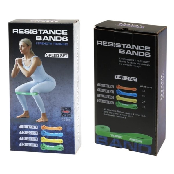 Набір резинок для фітнесу York Fitness 4 шт (5 - 40кг)