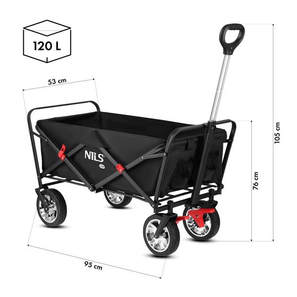 Візок туристичний складний Nils Camp NC2603 чорний