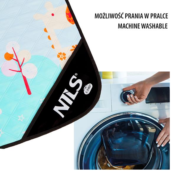 Покривало для пікніку Nils NC8028 195×200 см з візерунком «Жирафи»