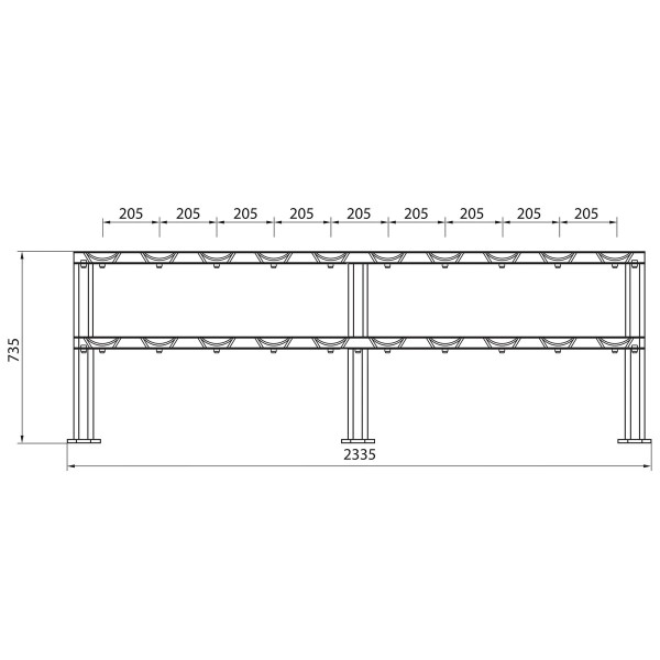 Дворівнева стійка для гантелей HMS STR47