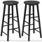 Комплект барних стільців Costway Eugad з підставкою для ніг чорний