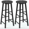 Комплект барних стільців Costway Eugad з підставкою для ніг чорний