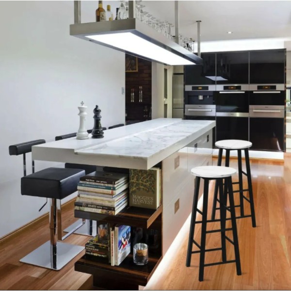 Комплект барних стільців Costway Eugad з підставкою для ніг білий