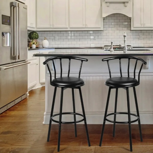 Комплект барних стільців Costway Pareo з спинкою