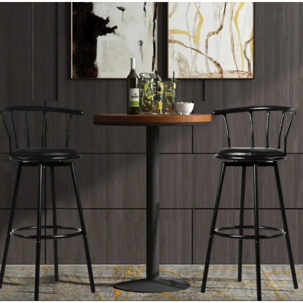Комплект барних стільців Costway Pareo з спинкою